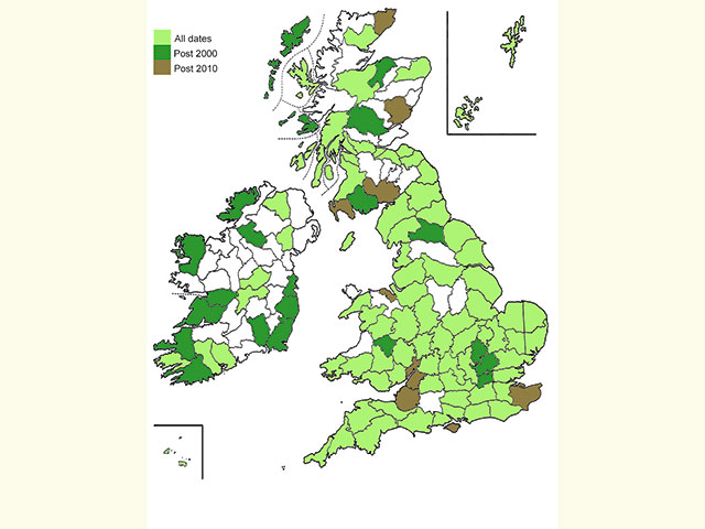  Distribution map Copyright Martin Evans 