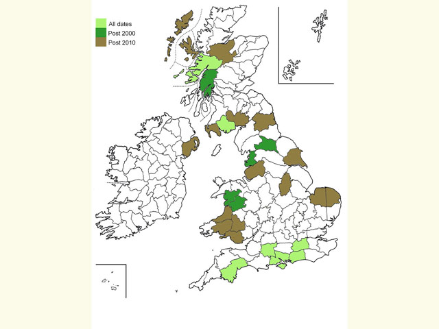  Distribution map Copyright Martin Evans 