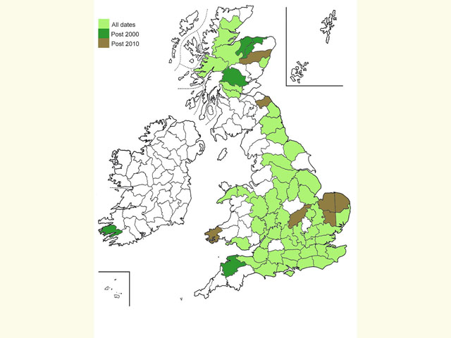  Distribution map Copyright Martin Evans 