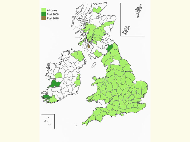  Distribution map Copyright Martin Evans 