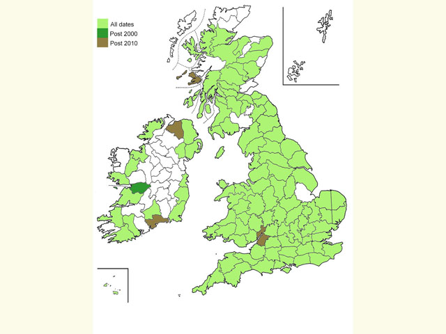  Distribution map Copyright Martin Evans 