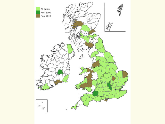  Distribution map Copyright Martin Evans 