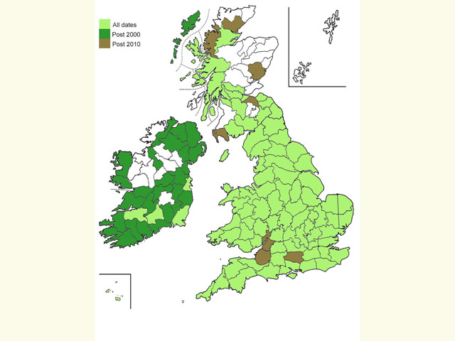  Distribution map Copyright Martin Evans 