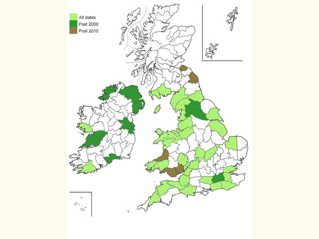  Distribution map Copyright Martin Evans 