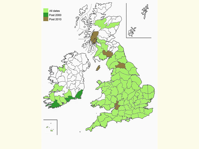  Distribution map Copyright Martin Evans 