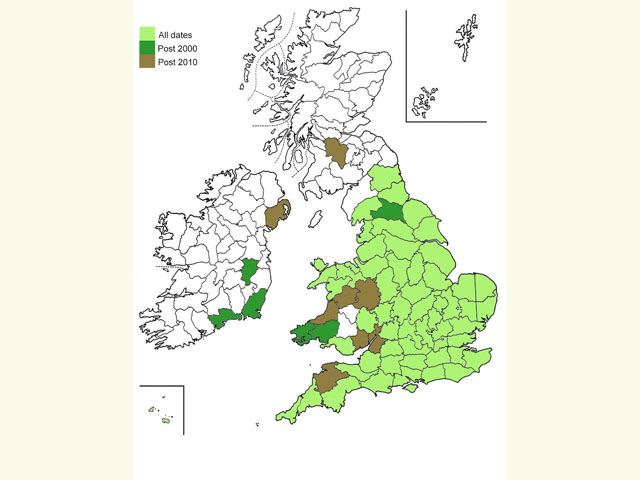  Distribution map Copyright Martin Evans 