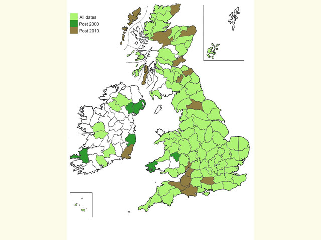  Distribution map Copyright Martin Evans 