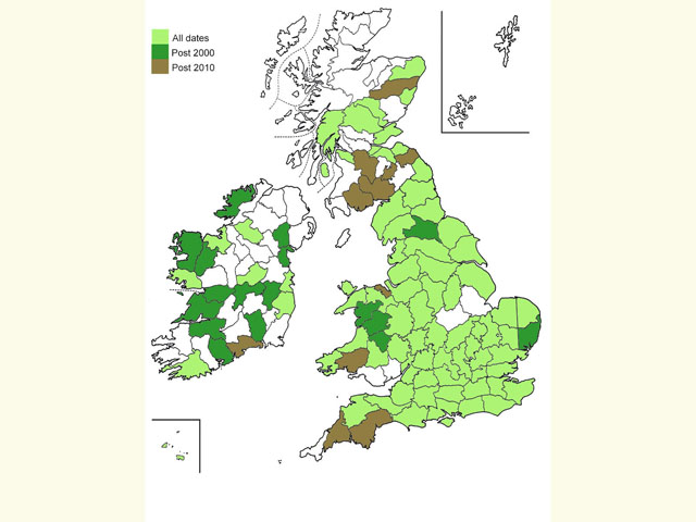  Distribution map Copyright Martin Evans 