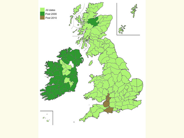  Distribution map Copyright Martin Evans 