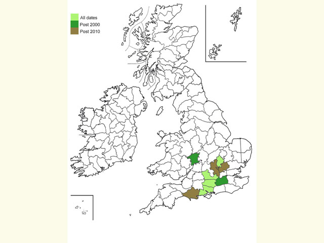  Distribution map Copyright Martin Evans 