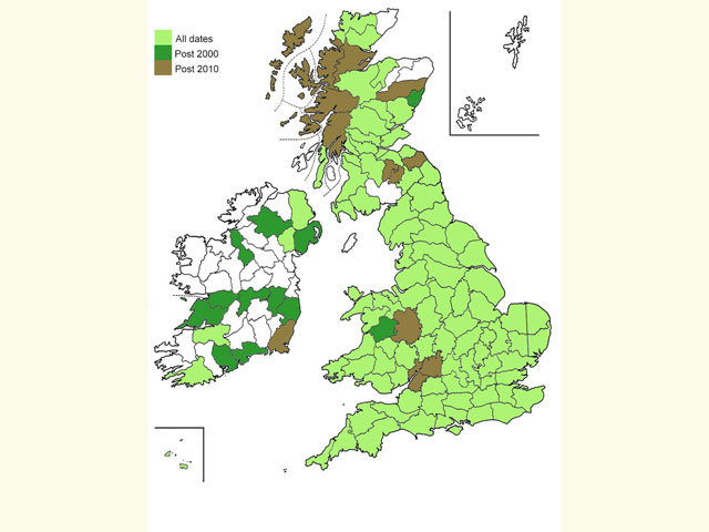  Distribution map Copyright Martin Evans 