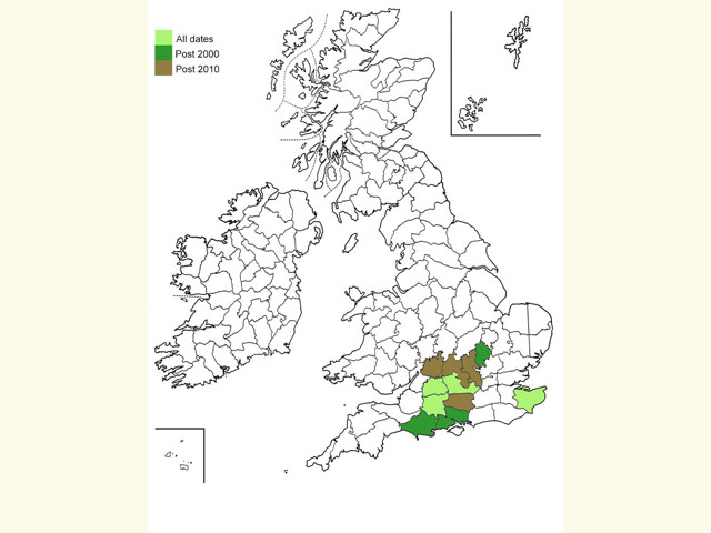  Distribution map Copyright Martin Evans 