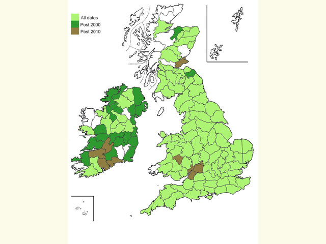  Distribution map Copyright Martin Evans 