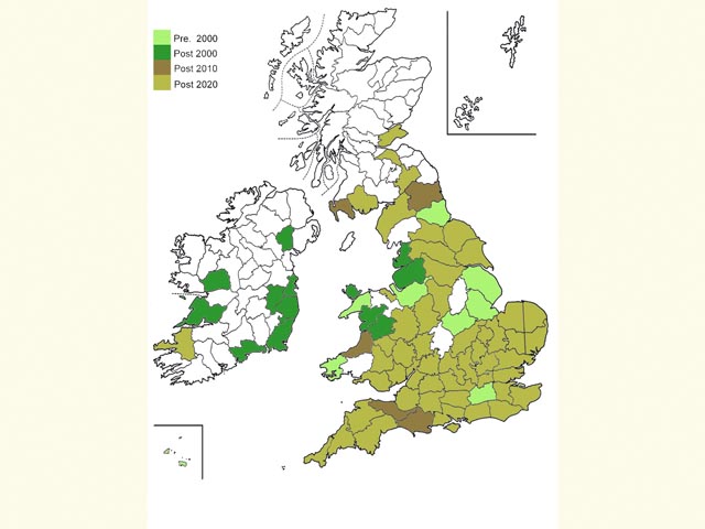  Distribution map Copyright Martin Evans 