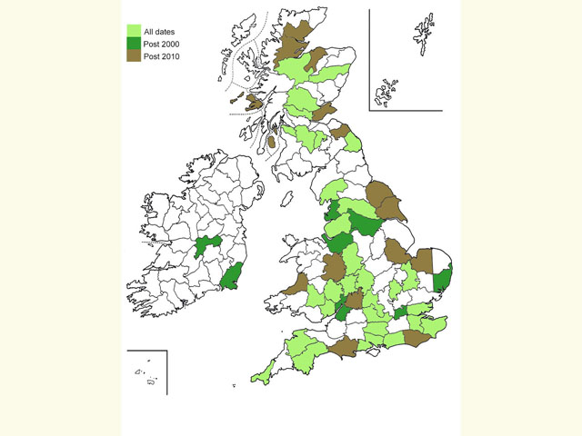  Distribution map Copyright Martin Evans 