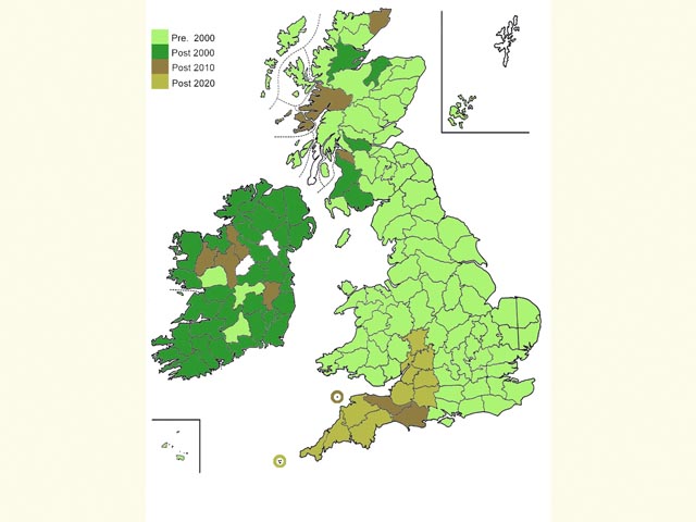  Distribution map Copyright Martin Evans 