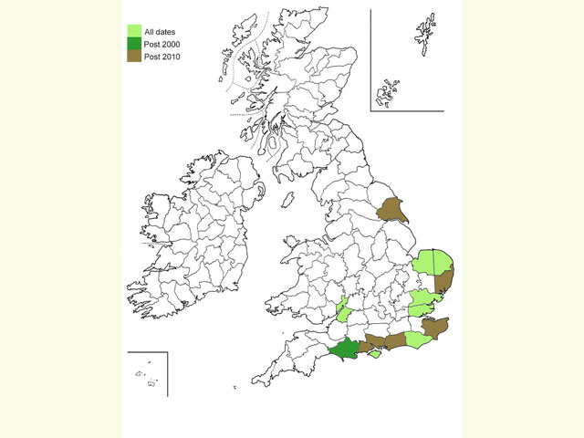  Distribution map Copyright Martin Evans 