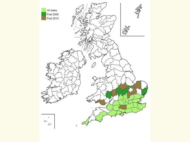  Distribution map Copyright Martin Evans 