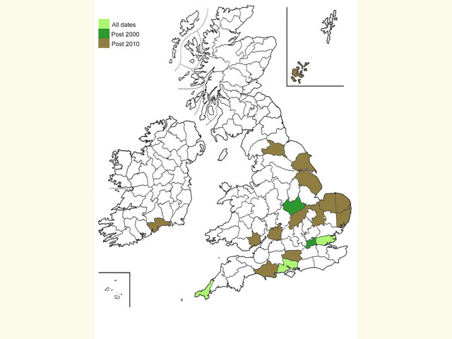  Distribution map Copyright Martin Evans 