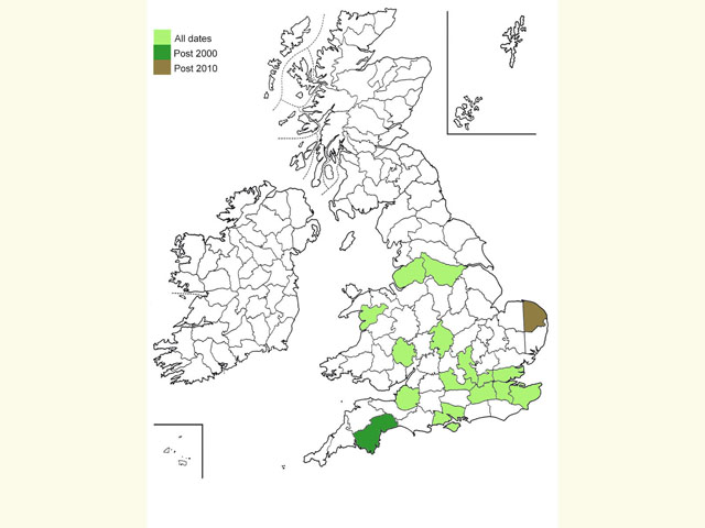  Distribution map Copyright Martin Evans 