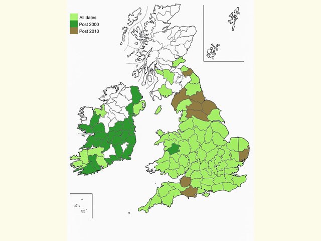  Distribution map Copyright Martin Evans 