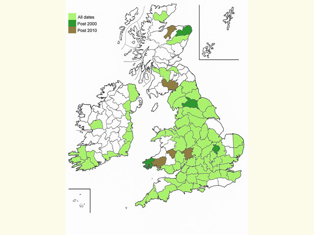  Distribution map Copyright Martin Evans 