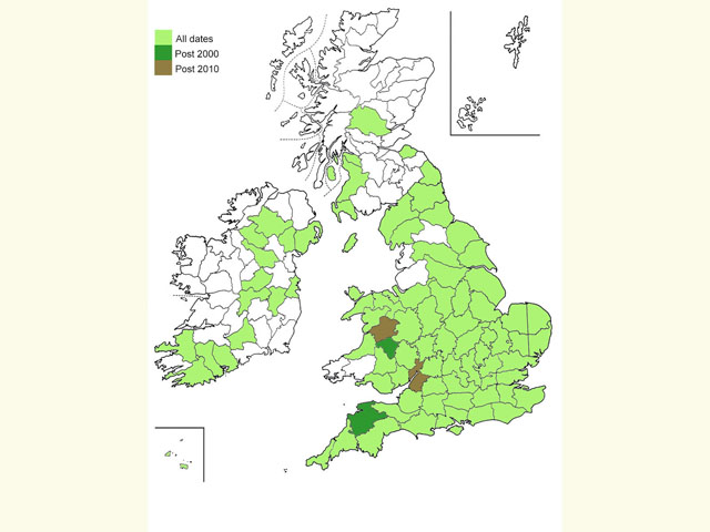  Distribution map Copyright Martin Evans 