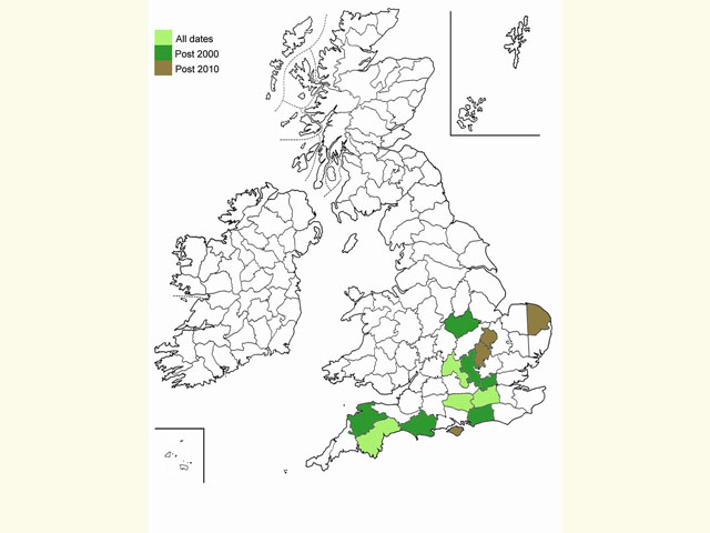  Distribution map Copyright Martin Evans 