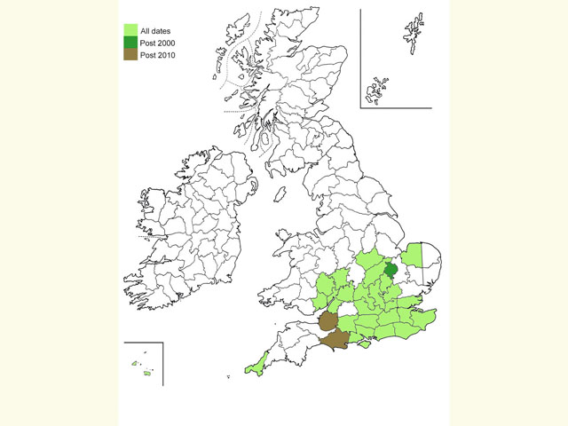  Distribution map Copyright Martin Evans 