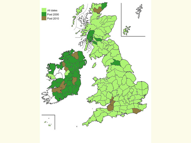  Distribution map Copyright Martin Evans 