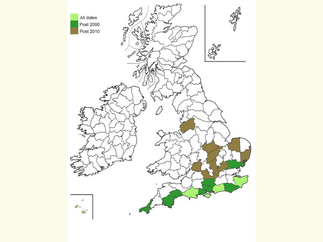  Distribution map Copyright Martin Evans 