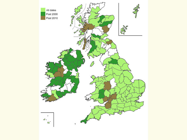  Distribution map Copyright Martin Evans 