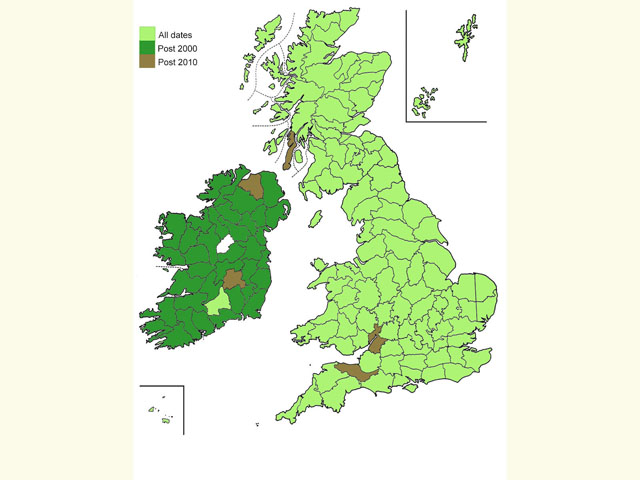  Distribution map Copyright Martin Evans 