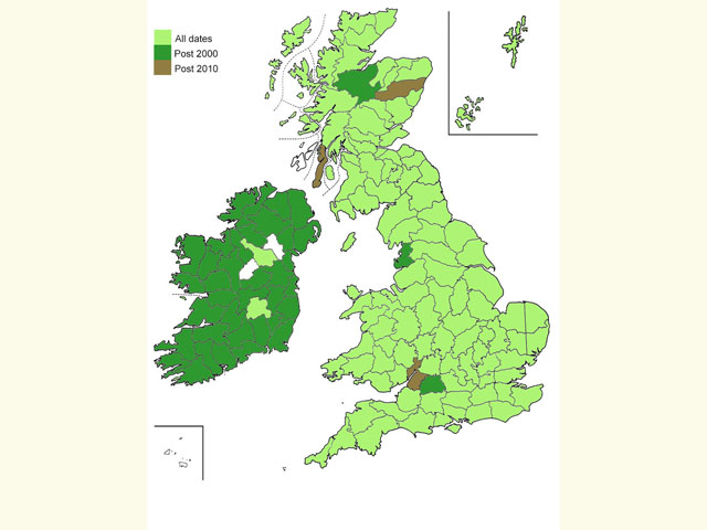  Distribution map Copyright Martin Evans 