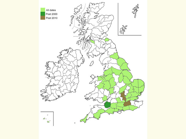  Distribution map Copyright Martin Evans 