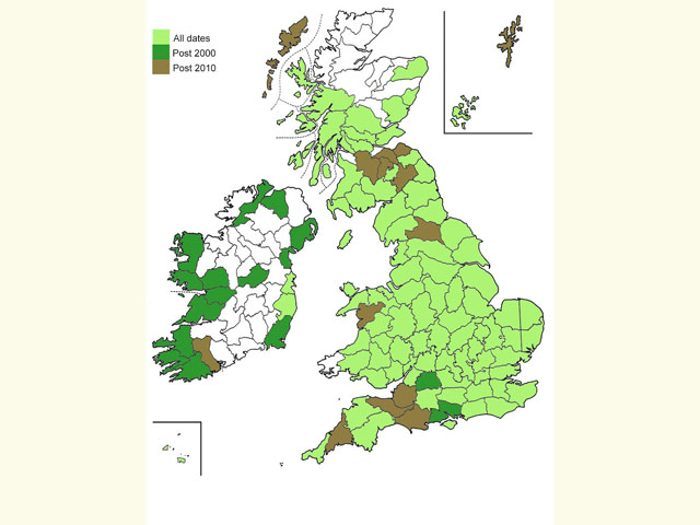  Distribution map Copyright Martin Evans 