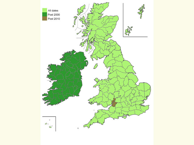  Distribution map Copyright Martin Evans 