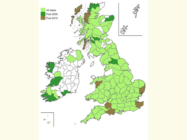  Distribution map Copyright Martin Evans 