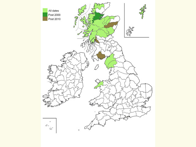  Distribution map Copyright Martin Evans 