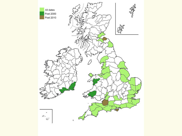  Distribution map Copyright Martin Evans 