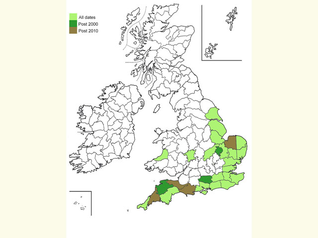  Distribution map Copyright Martin Evans 