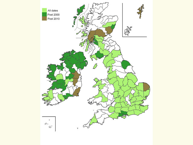  Distribution map Copyright Martin Evans 