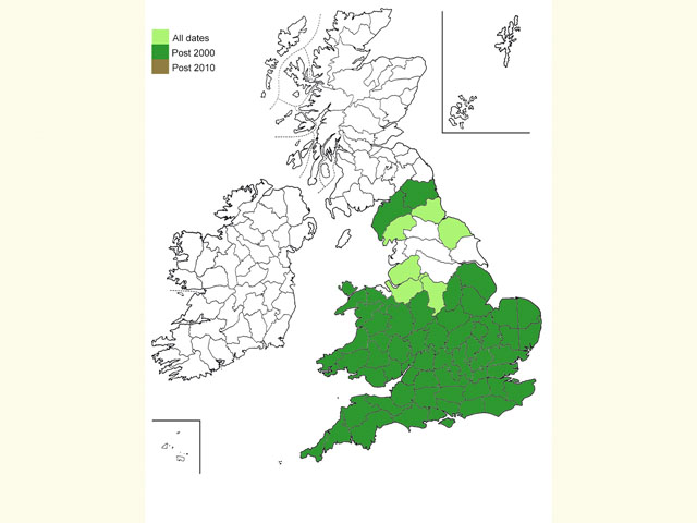  Distribution map Copyright Martin Evans 