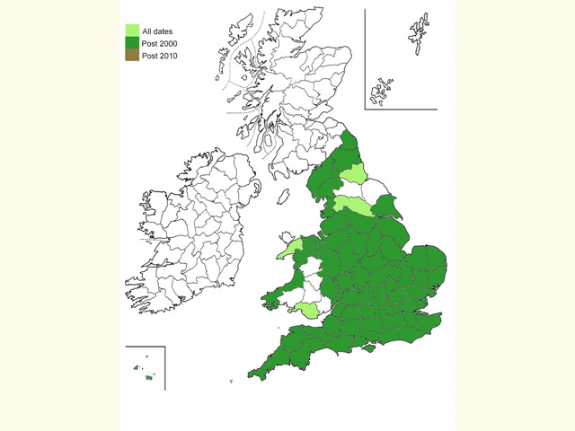  Distribution map Copyright Martin Evans 