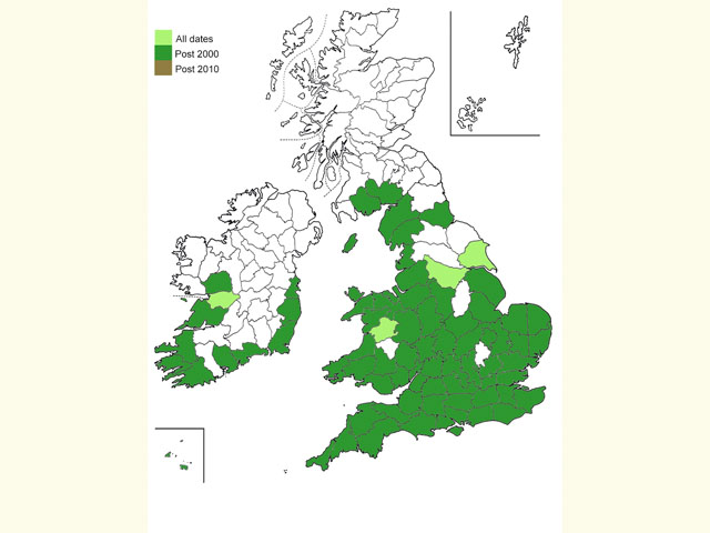  Distribution map Copyright Martin Evans 