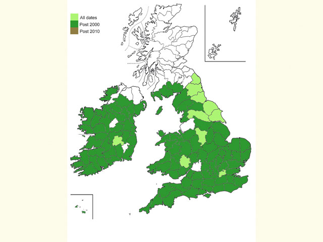  Distribution map Copyright Martin Evans 