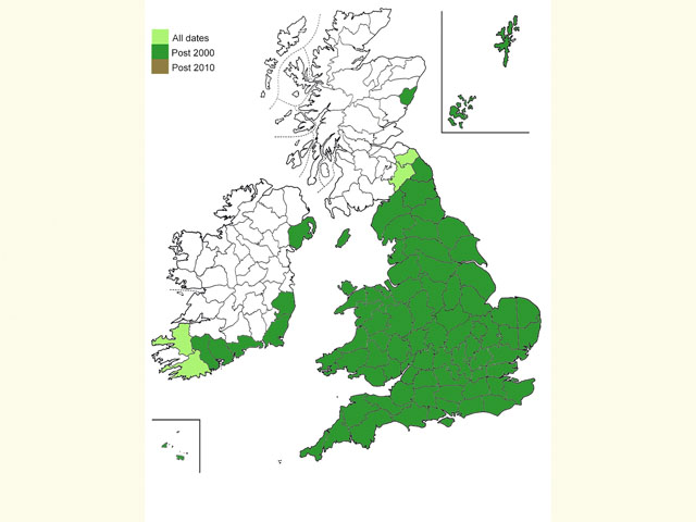  Distribution map Copyright Martin Evans 