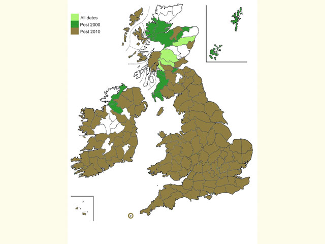  Distribution map Copyright Martin Evans 