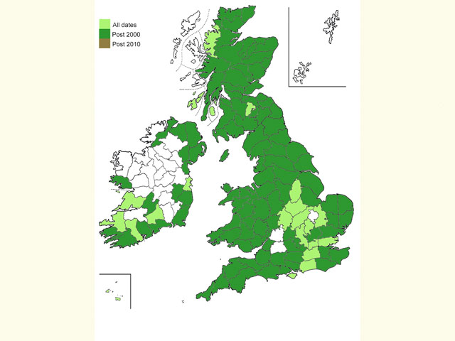  Distribution map Copyright Martin Evans 