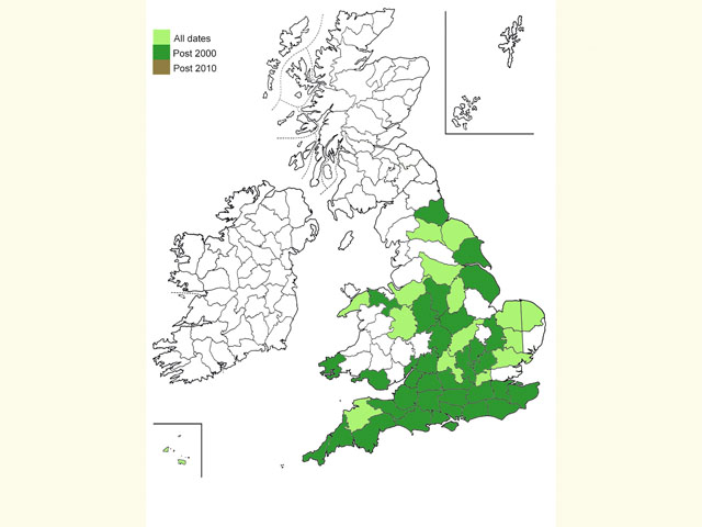  Distribution map Copyright Martin Evans 